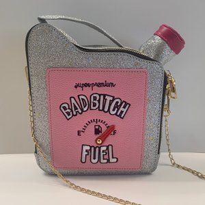 Bad B Fuel Sparkle Crossbody Handbag Silver/Pink - Unique Gift Idea- NWT
